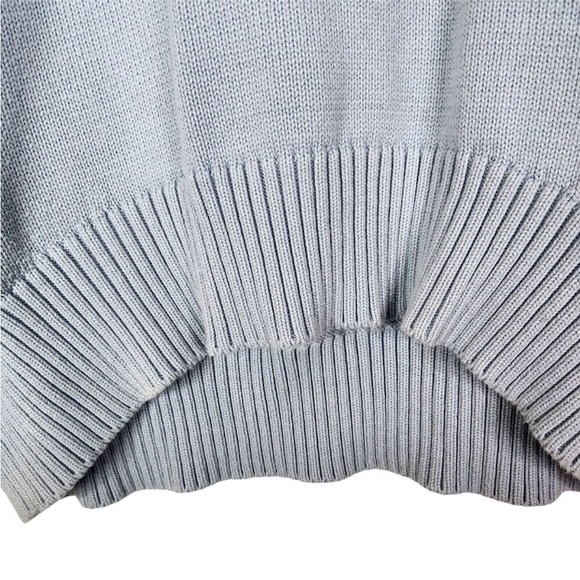 QUINCE Sweater Womens XS Sky Blue 100% Organic Cotton Boyfriend Crew Sweater - Picture 8 of 11
